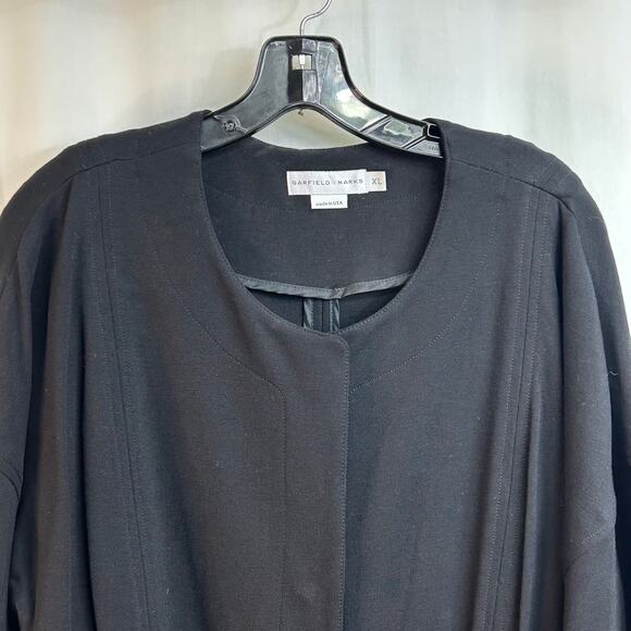 Garfield & Marks "The Front Jacket"  Tie Front Black Women's Plus Size XL NWT - Picture 9 of 10